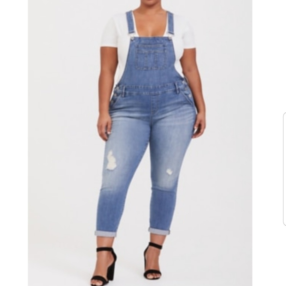 Torrid Destressed Overalls